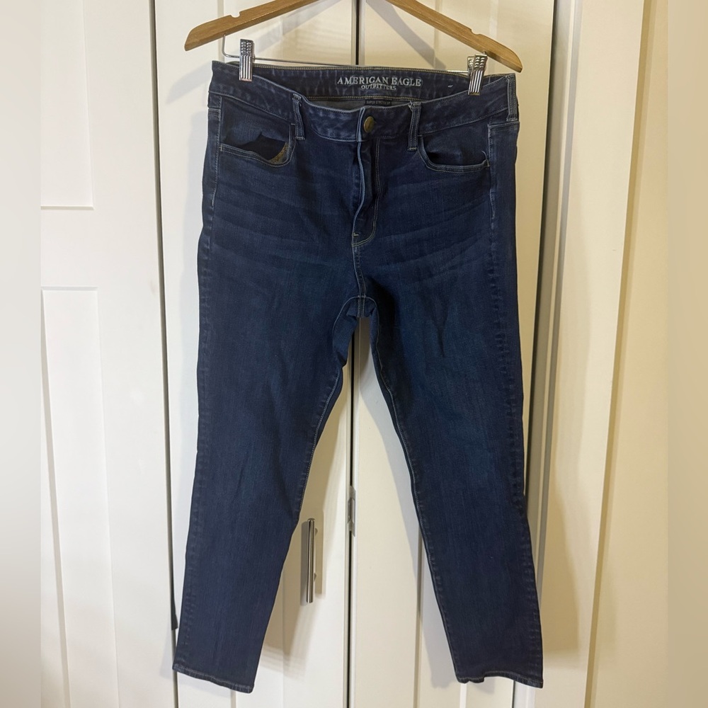 American Eagle Outfitters Women's Dark Blue Jeans